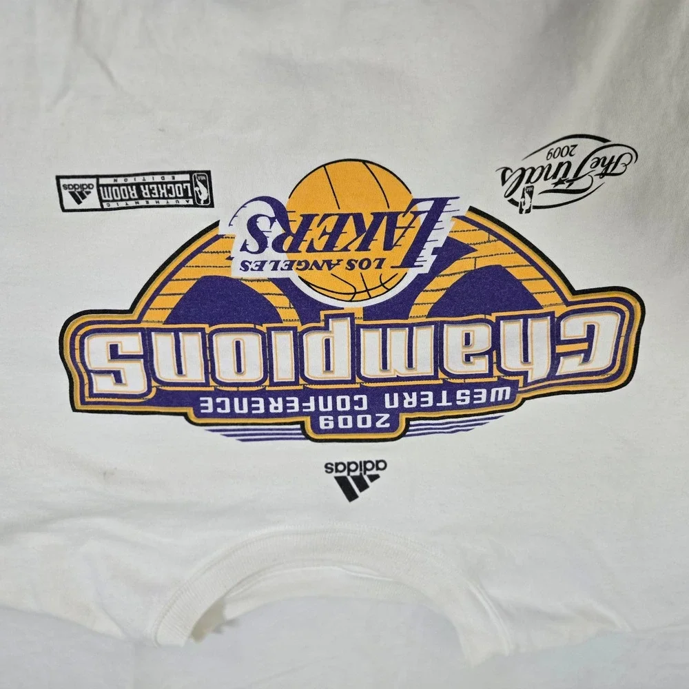 adidas LA‎ Lakers 2009 Western Conference Champions Locker Room T Shirt Mens 2XL